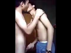 Two Cute Filipino Twinks Kissing and Sucking