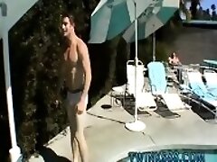 Crossdress gay sex Zack Mike - Jackin by the Pool