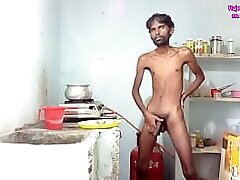 Rajeshplayboy993 cooking aalu curry and masturbating dick