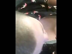Boy gives spun out dude head