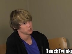 'Teacher Tyler Andrews anal fucks twink student Elijah White'