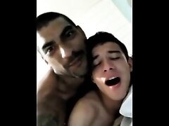 Teen twink gets fucked by step daddy’s cock