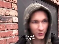 '  CZECH HUNTER 406 -  Twink In His Hoodie Gets Persuaded To Give Up His Ass For Cash'