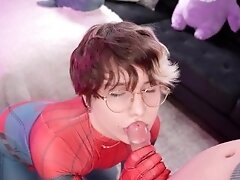 SpiderTwink saves boys life by giving him amazing sloppy head