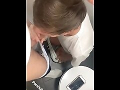 Teen boy suck dick in public toilet