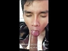 Vietnamese bottom sex slut sucking cock blowjob