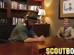 Skinny cute virgin used and fucked by hung scout leader