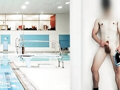 Hot Twink Boy Cumshot at Pool Shower  FULL VFX SCENE