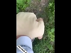 Teen suck dick friend after school in the forest and fuck his face