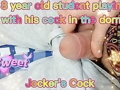 ????????????????18 year old student playing with his cock in the dorm