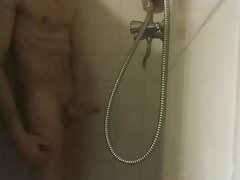 My sisters bf in the shower
