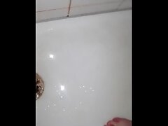Boy's  feet in the shower